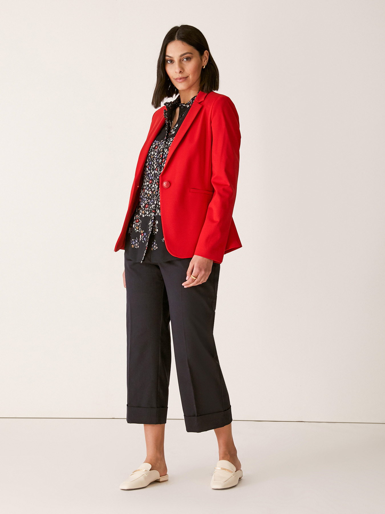 Knit stitch blazer image number 0