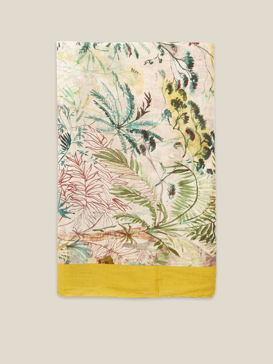 Elenamiro: Bufanda estampada Amarillo_1