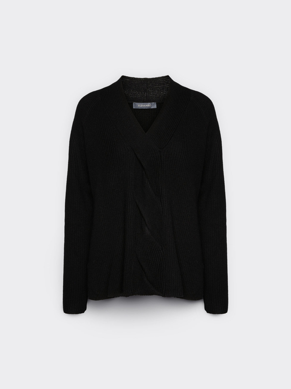 Pullover mit Maxi-Zopf