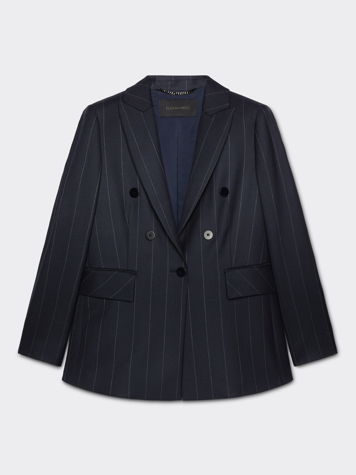 Pinstriped blazer image number 4