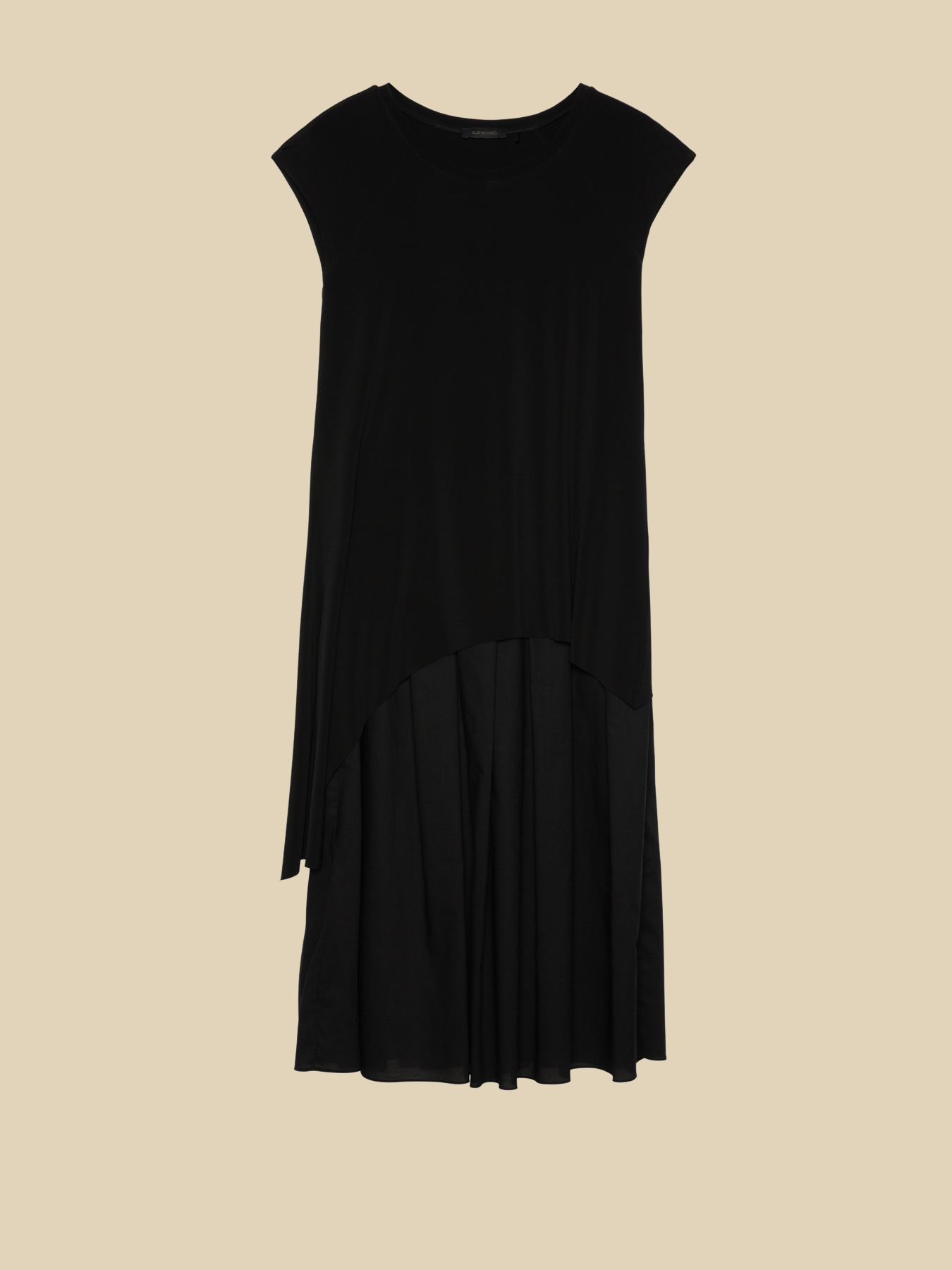 Jersey and voile dress image number 4