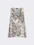 Printed viscose satin top image number 4