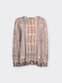 Printed crew neck sweater image number 4