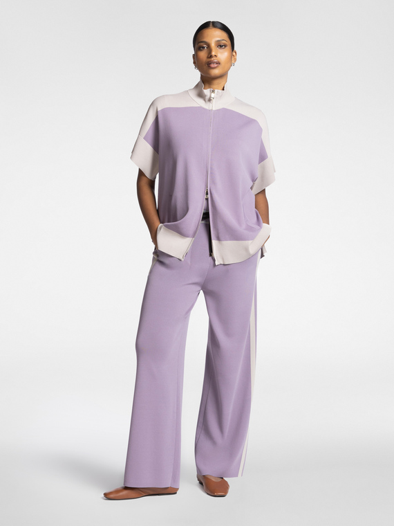 Pantaloni palazzo misto viscosa