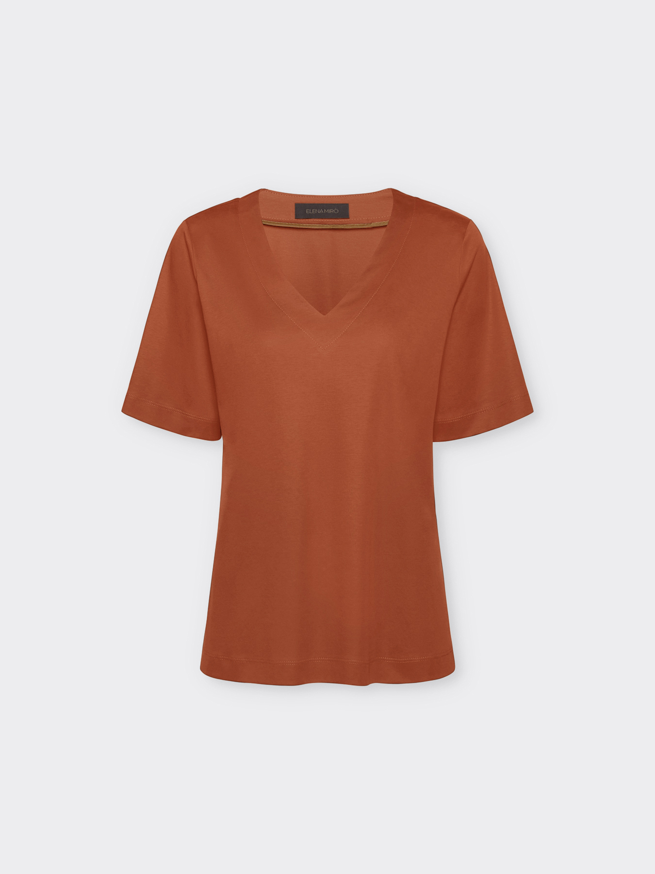 T-shirt con scollo a V image number 5