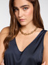 Top V neck in viscosa stretch image number 3