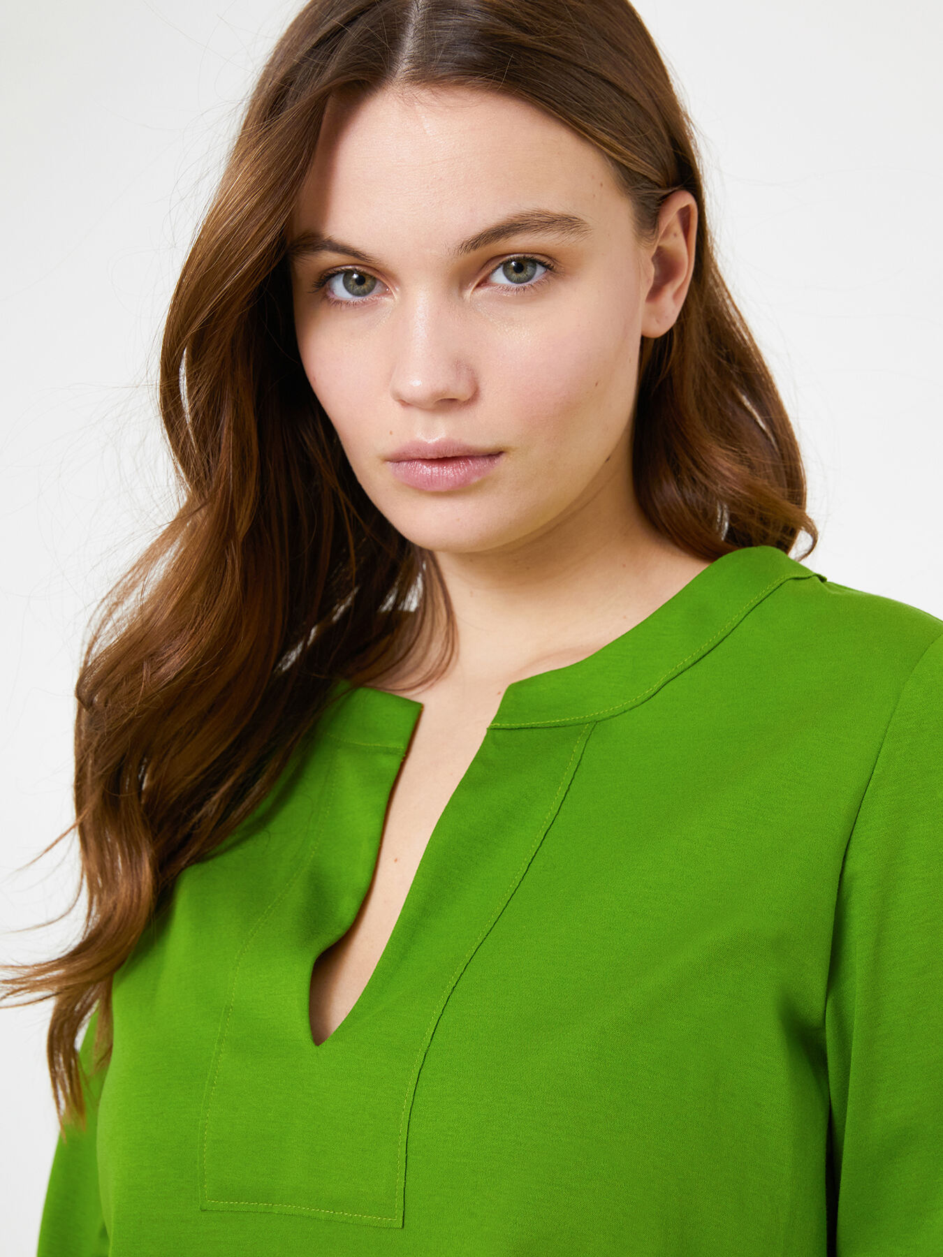 T-shirt coupe trap&egrave;ze en jersey image number 4