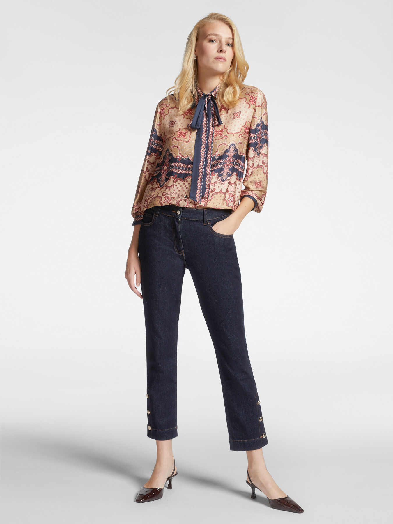 LENZING&trade; ECOVERO&trade; viscose print shirt image number 2