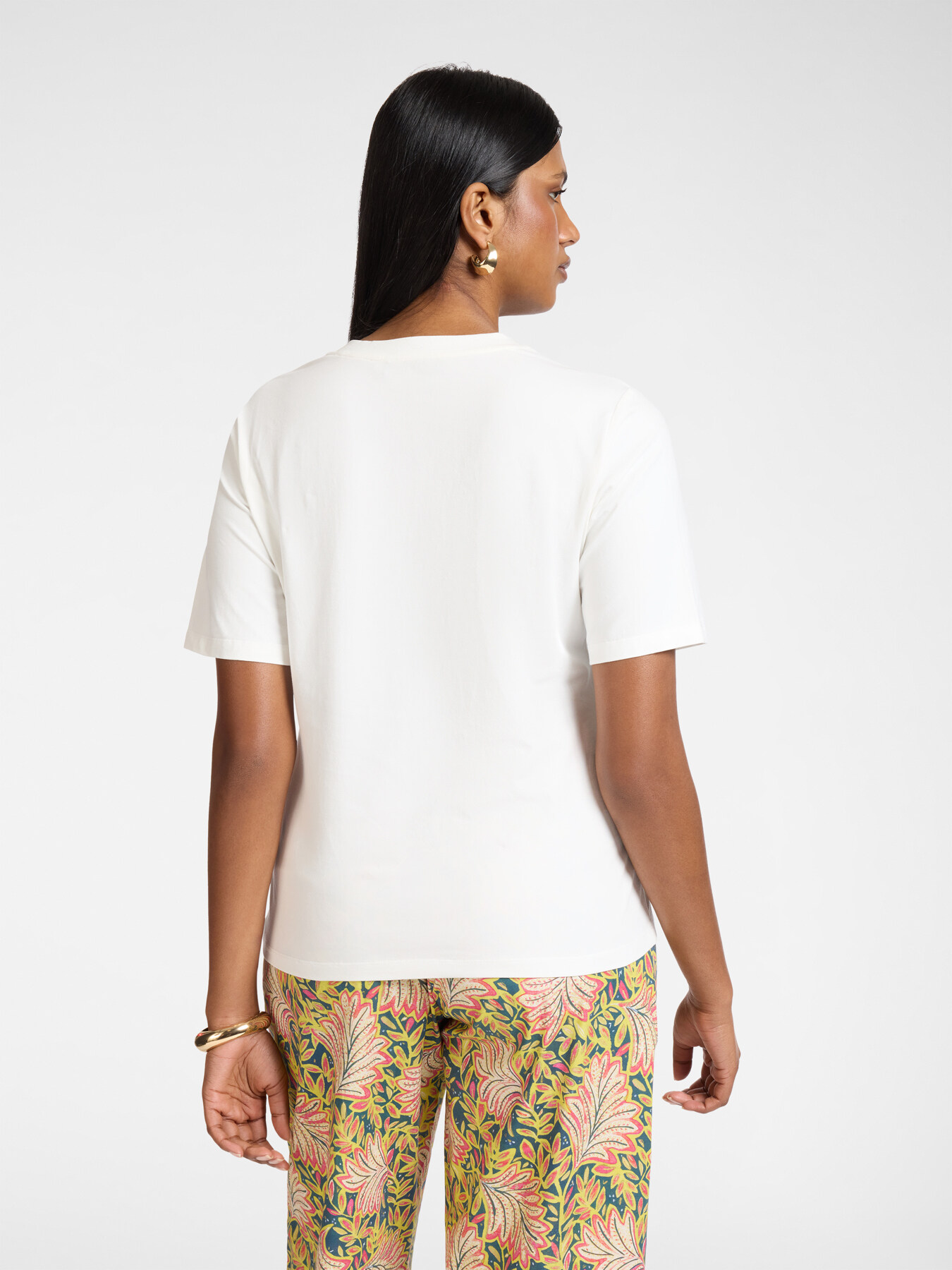 Cotton t-shirt with embroidery image number 1