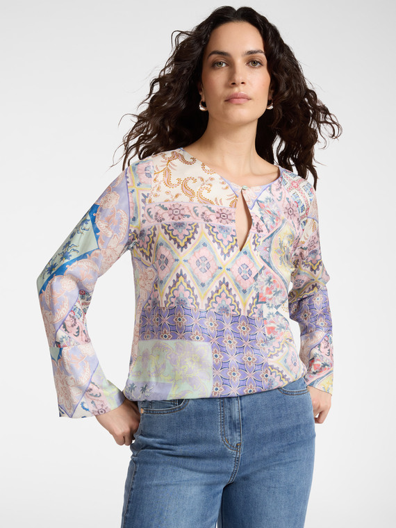 Blouse &agrave; imprim&eacute; bandana