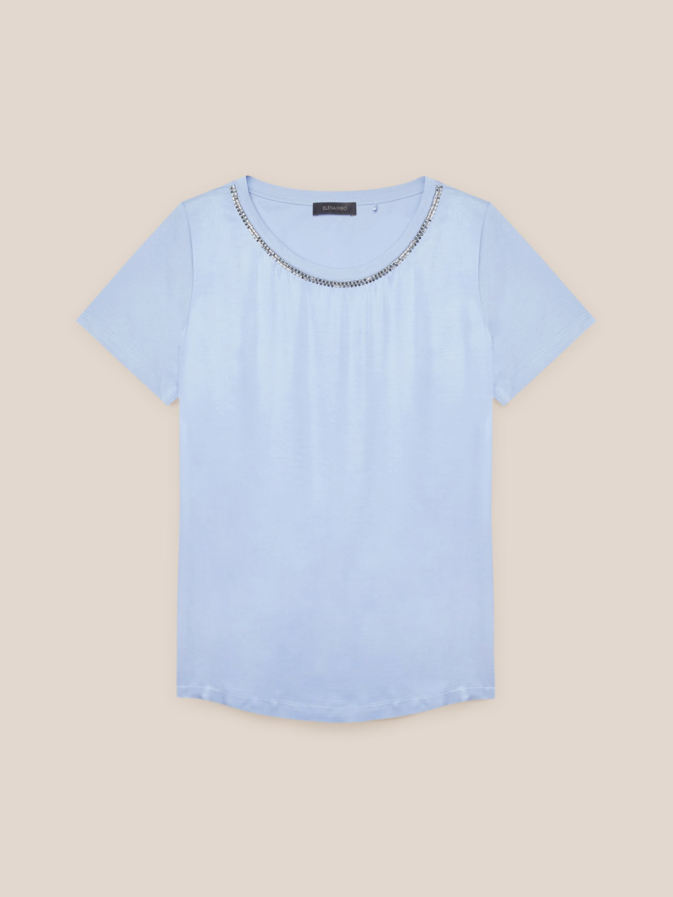 T-shirt with crystal border image number 4