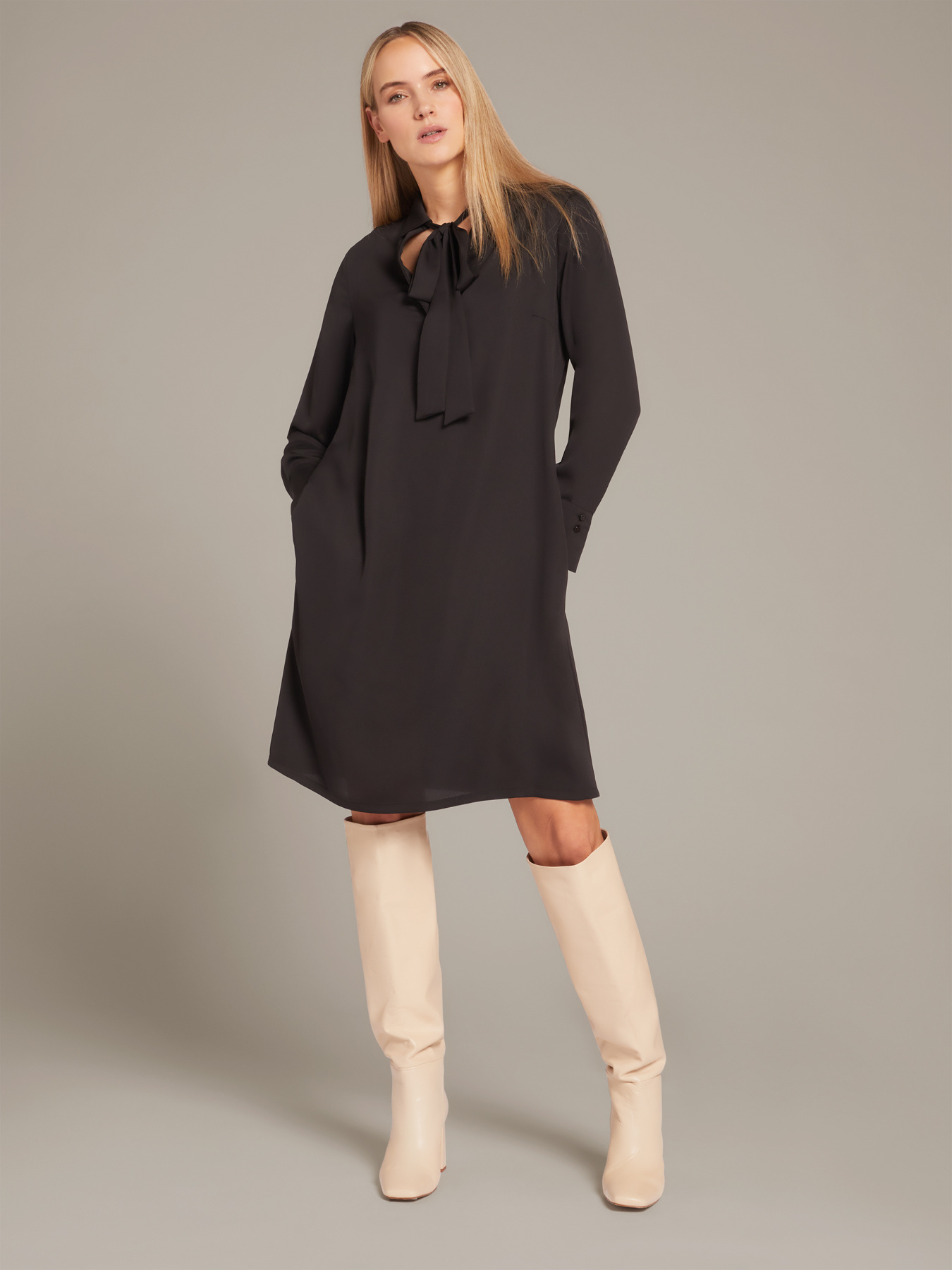 Abito chemisier con fusciacca image number 0