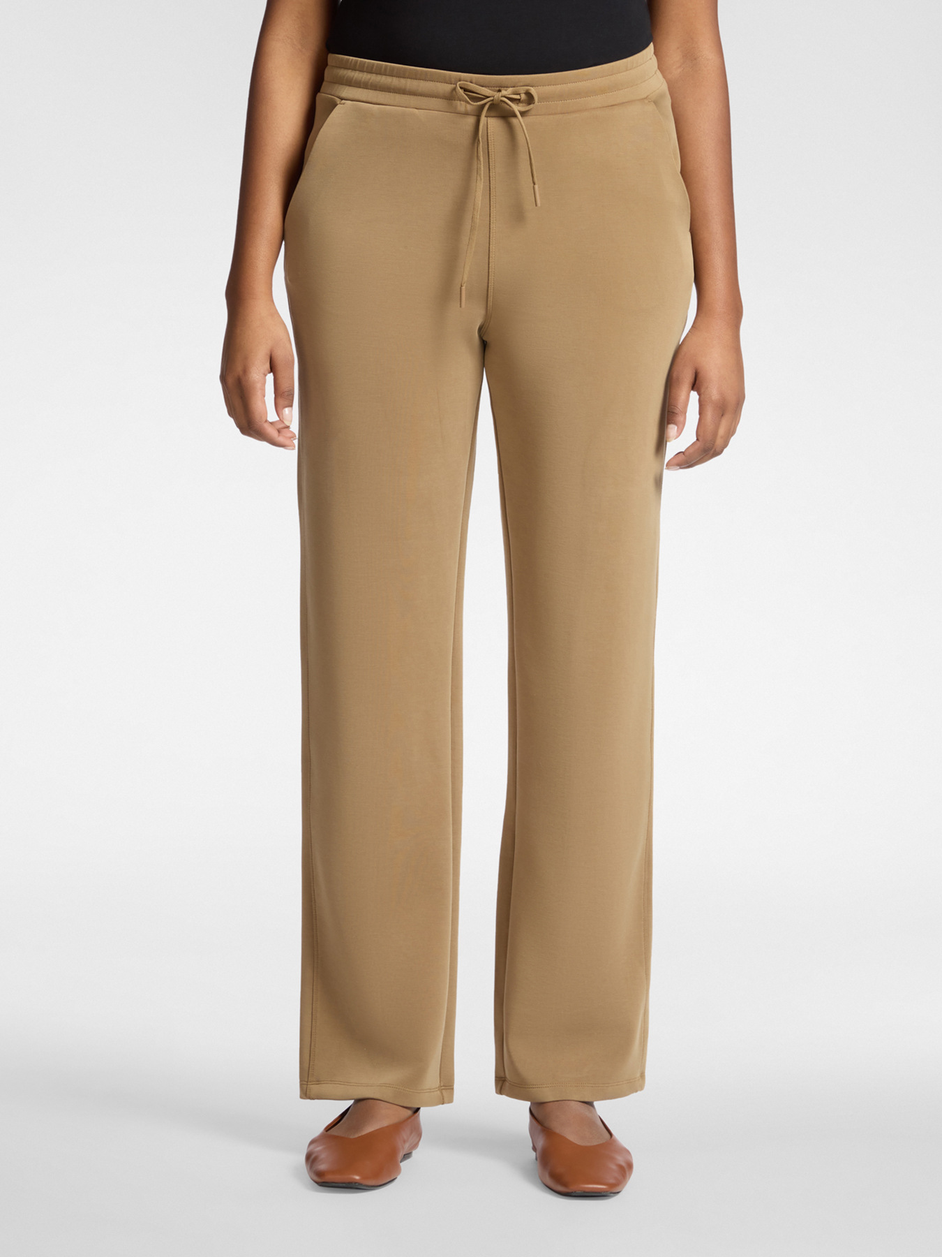 Pantalones palazzo en scuba image number 2