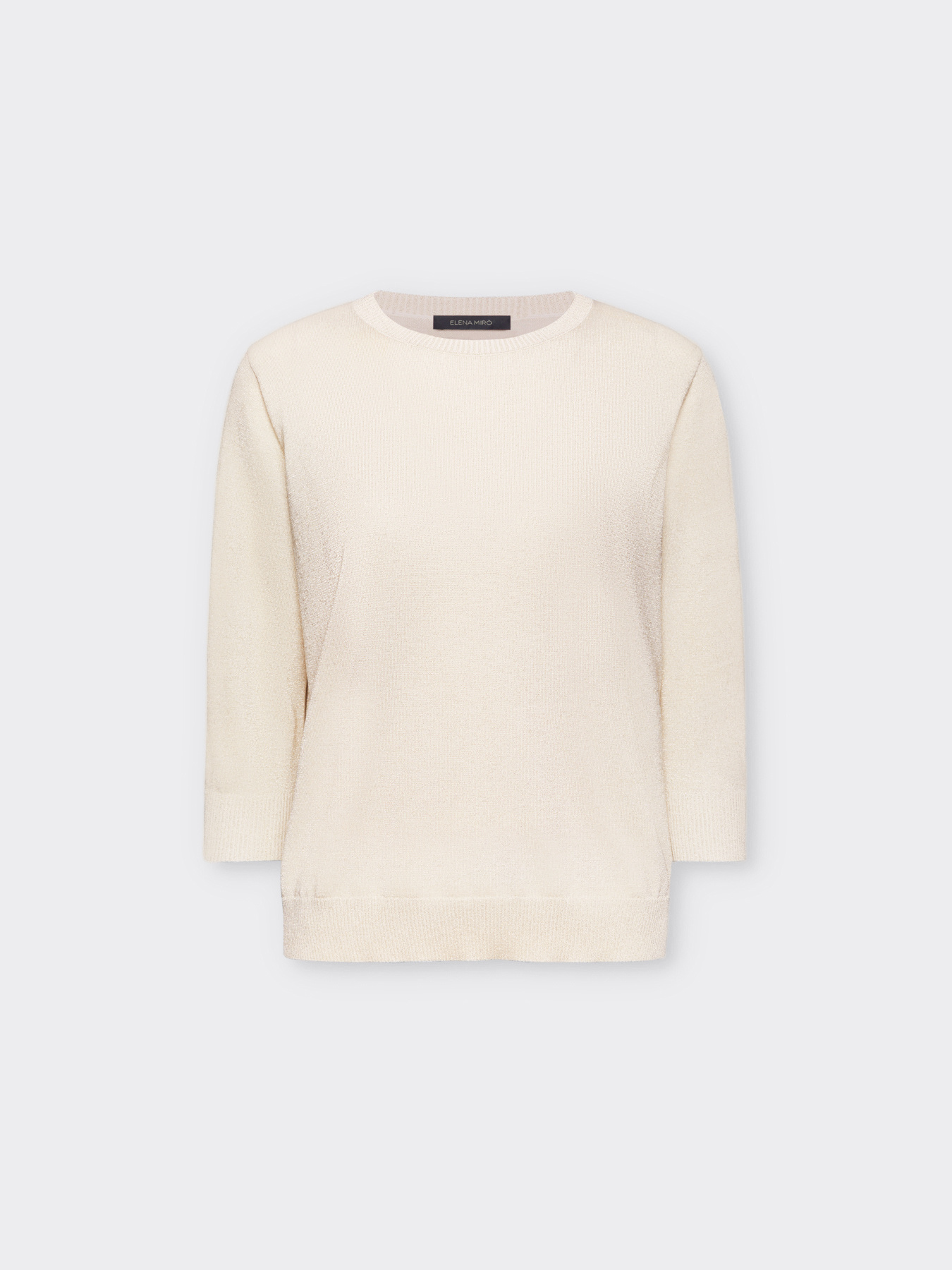 Lurex sweater with three-quarter length sleeves image number 4