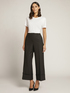 CROPPED STRETCH TWILL TROUSERS image number 0