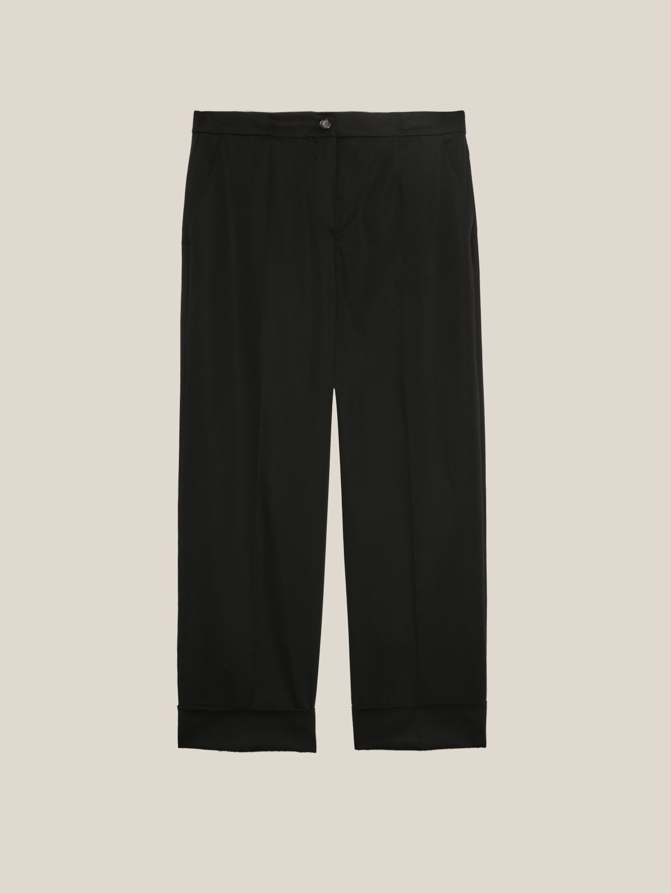 Cropped sateen trousers image number 5