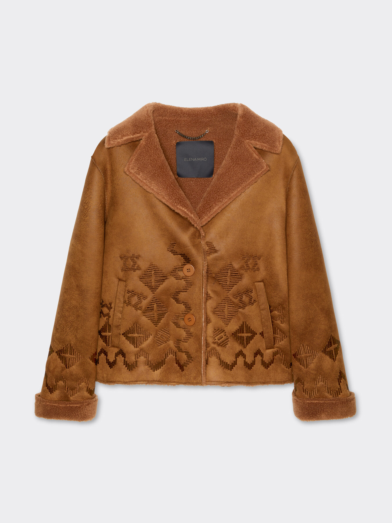 Short embroidered coat image number 4