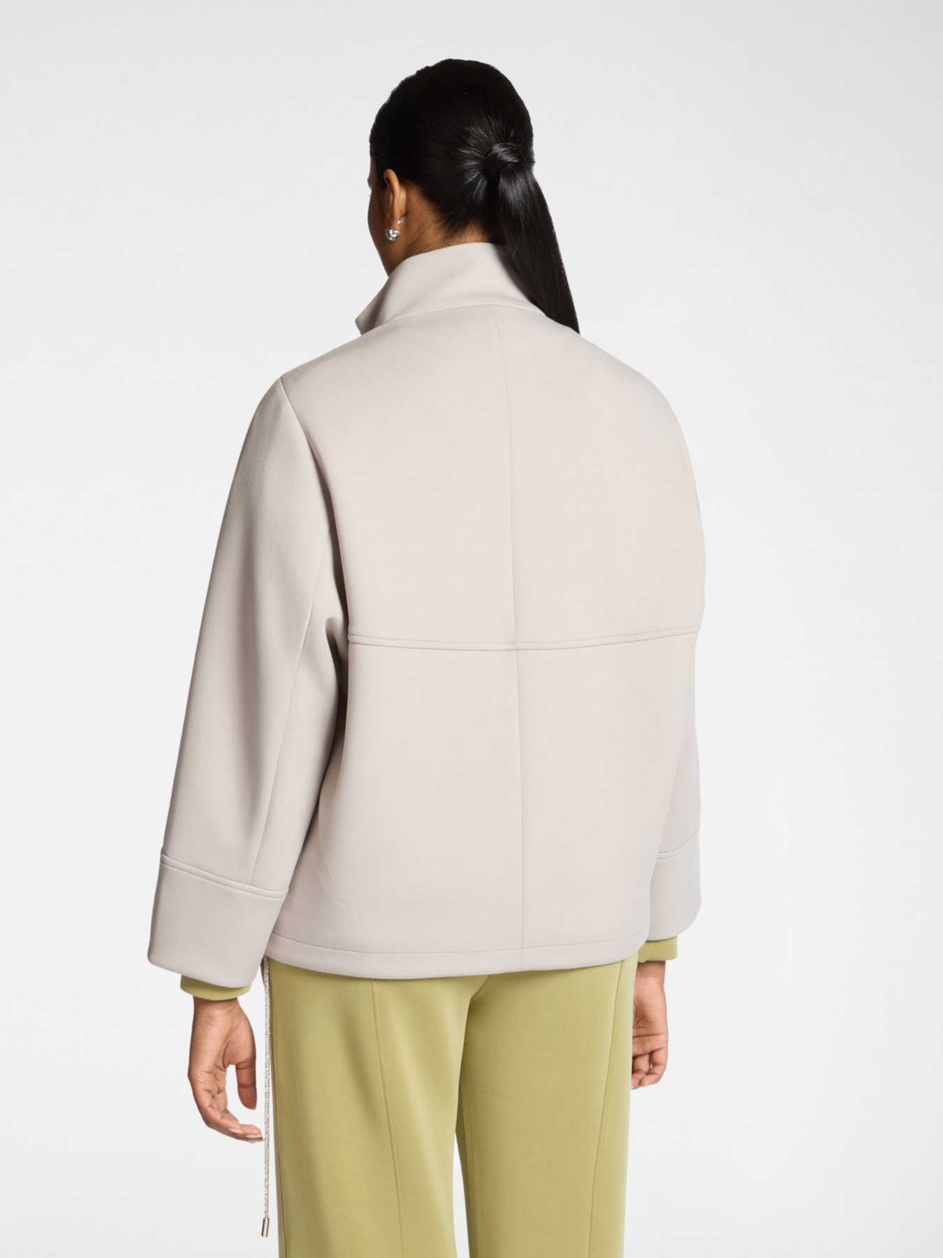 Jacket with high collar and zip image number 1