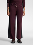 Palazzo knit trousers with drawstring image number 2