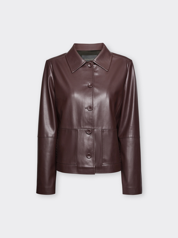 Jacke aus beschichtetem Stoff