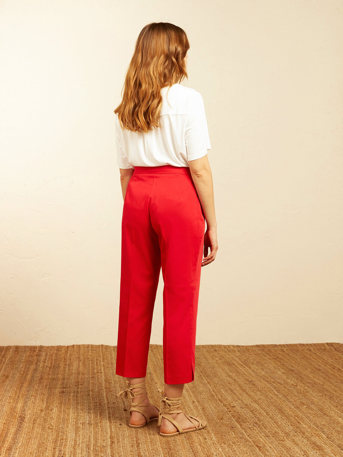 Sateen stovepipe trousers - Elena Mirò - BE