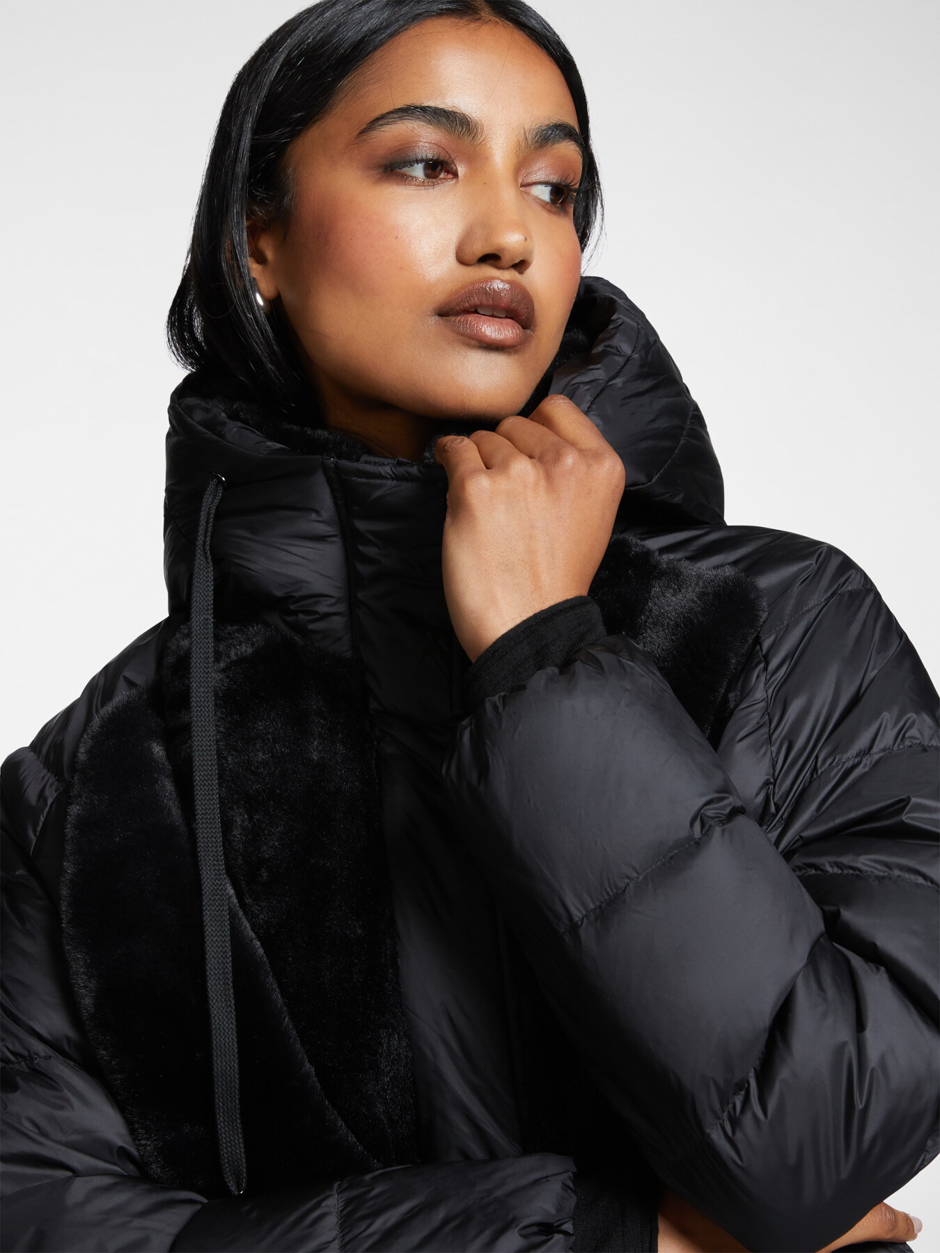 Gesteppte Daunenjacke aus zwei Stoffen image number 3