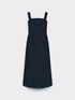 Langes Kleid aus Baumwollmischsatin image number 4