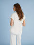 Top in crepe de chine e jersey image number 1