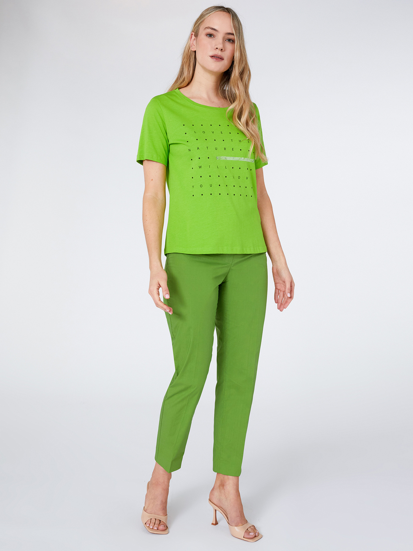 Pantalon droit en coton stretch image number 0