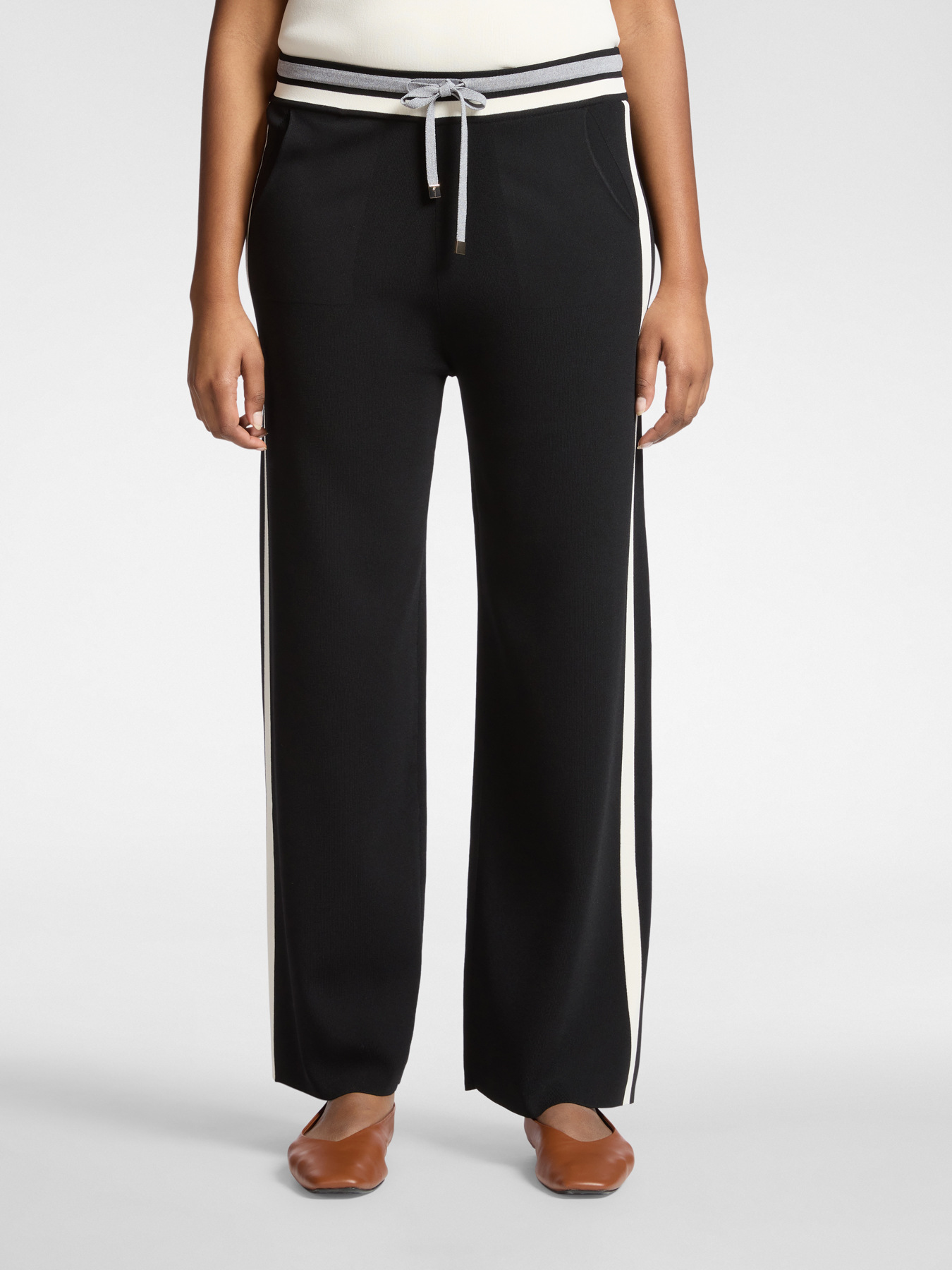 Pantalon palazzo m&eacute;lange viscose image number 2