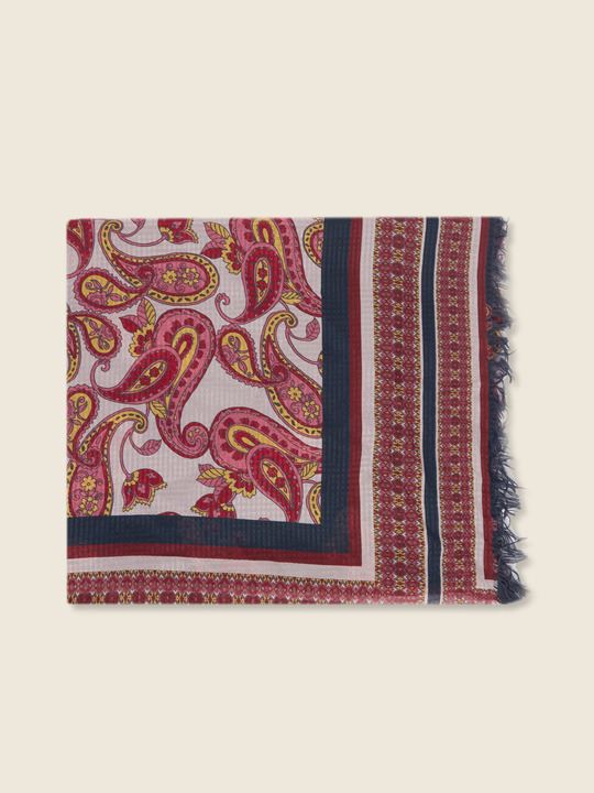 Elenamiro&nbsp;: &Eacute;charpe en soie imprim&eacute;e Bleu_2