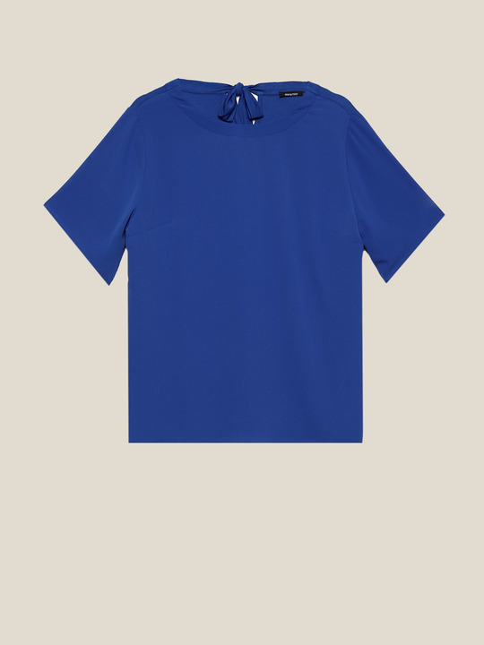 Elenamiro: T-shirt com la&ccedil;o atr&aacute;s Azul_1