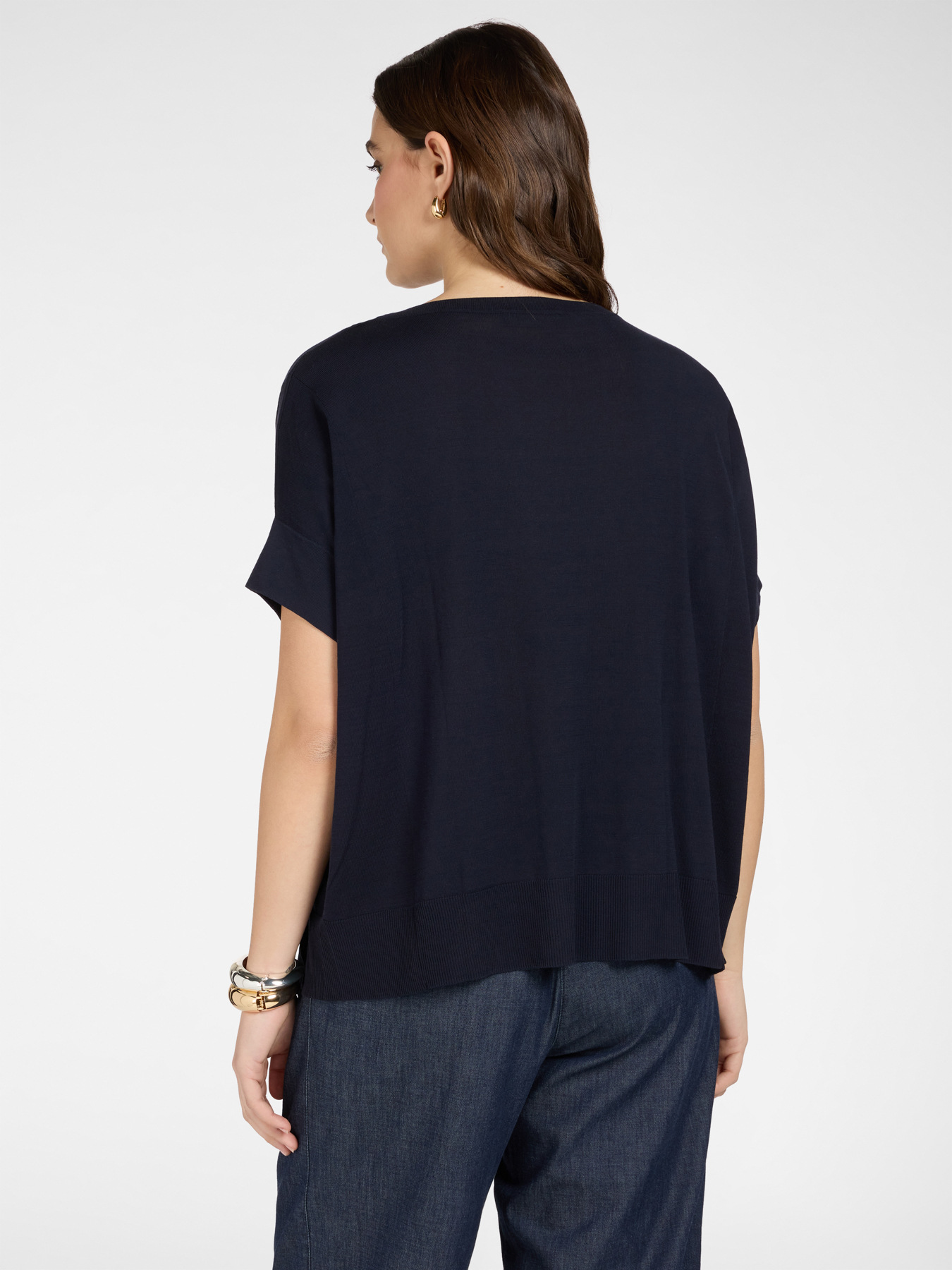 T-shirt boxy en coton et modal image number 1