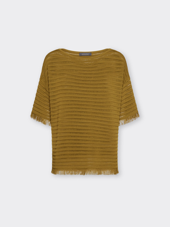 Striped openwork sweater