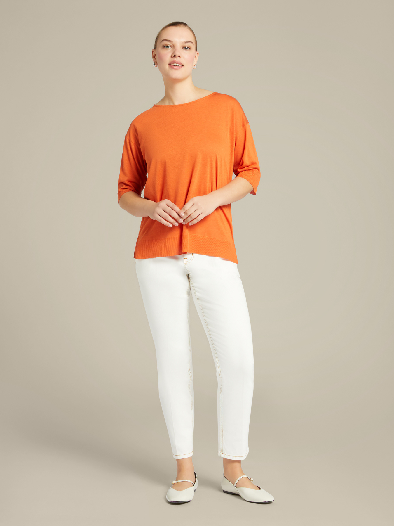 T-shirt con maniche a tre quarti image number 2