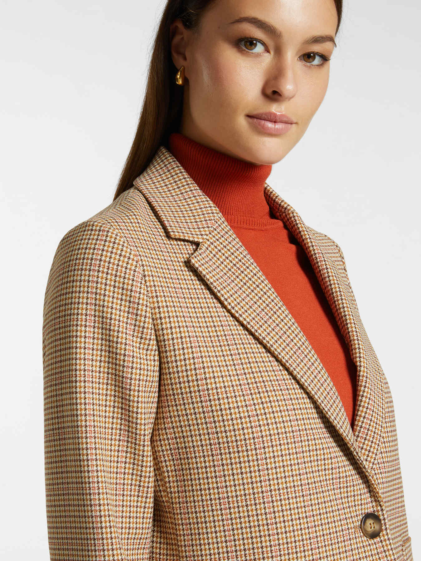 Blazer con estampado de cuadros image number 3