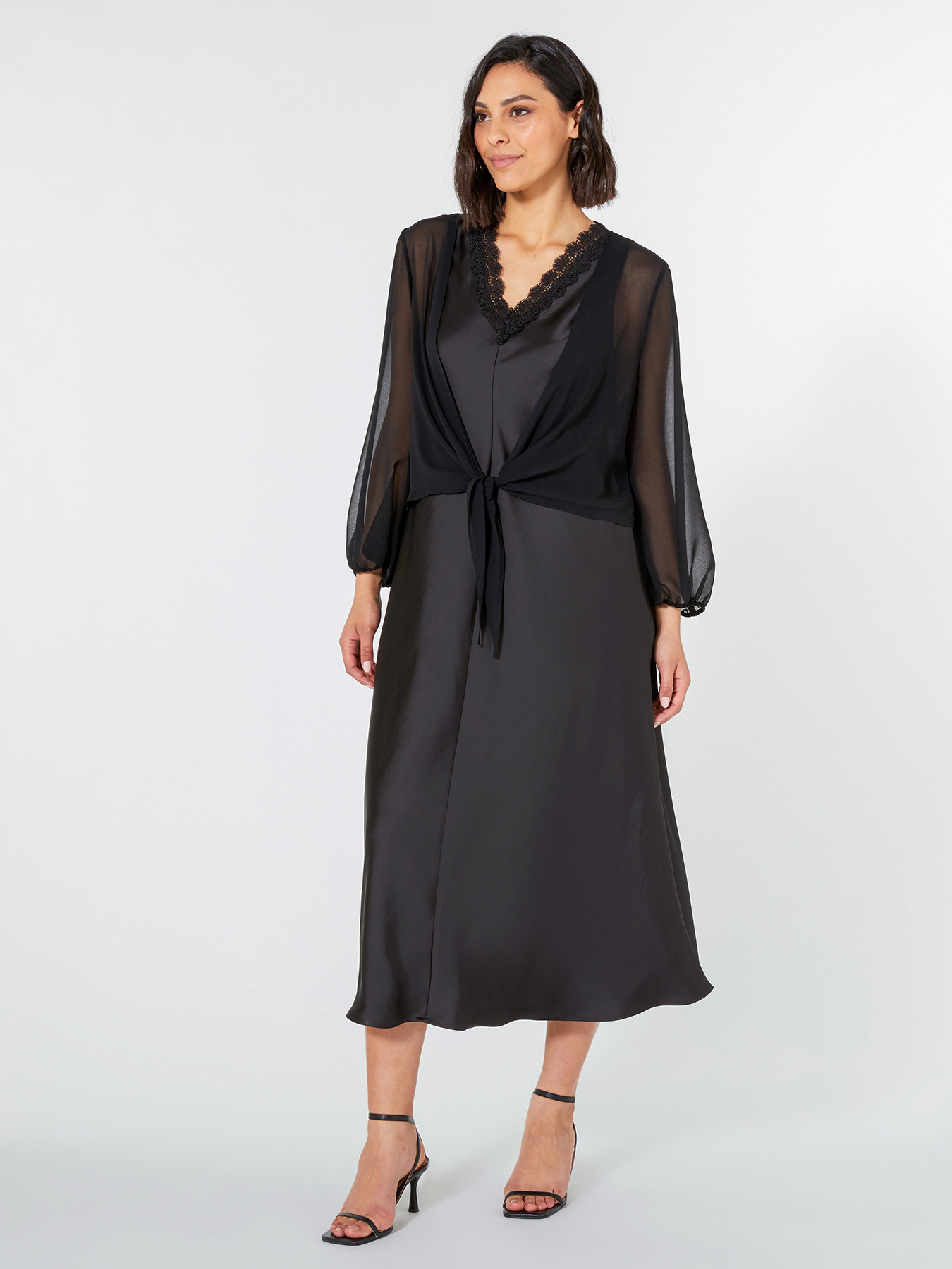 Coprispalle corto in georgette image number 2