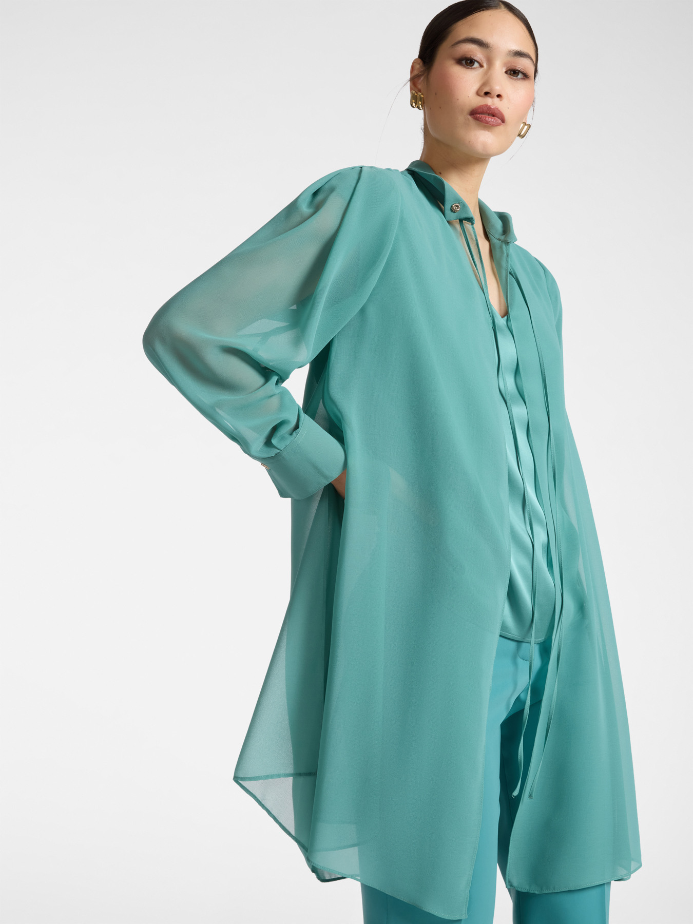 Long georgette shirt