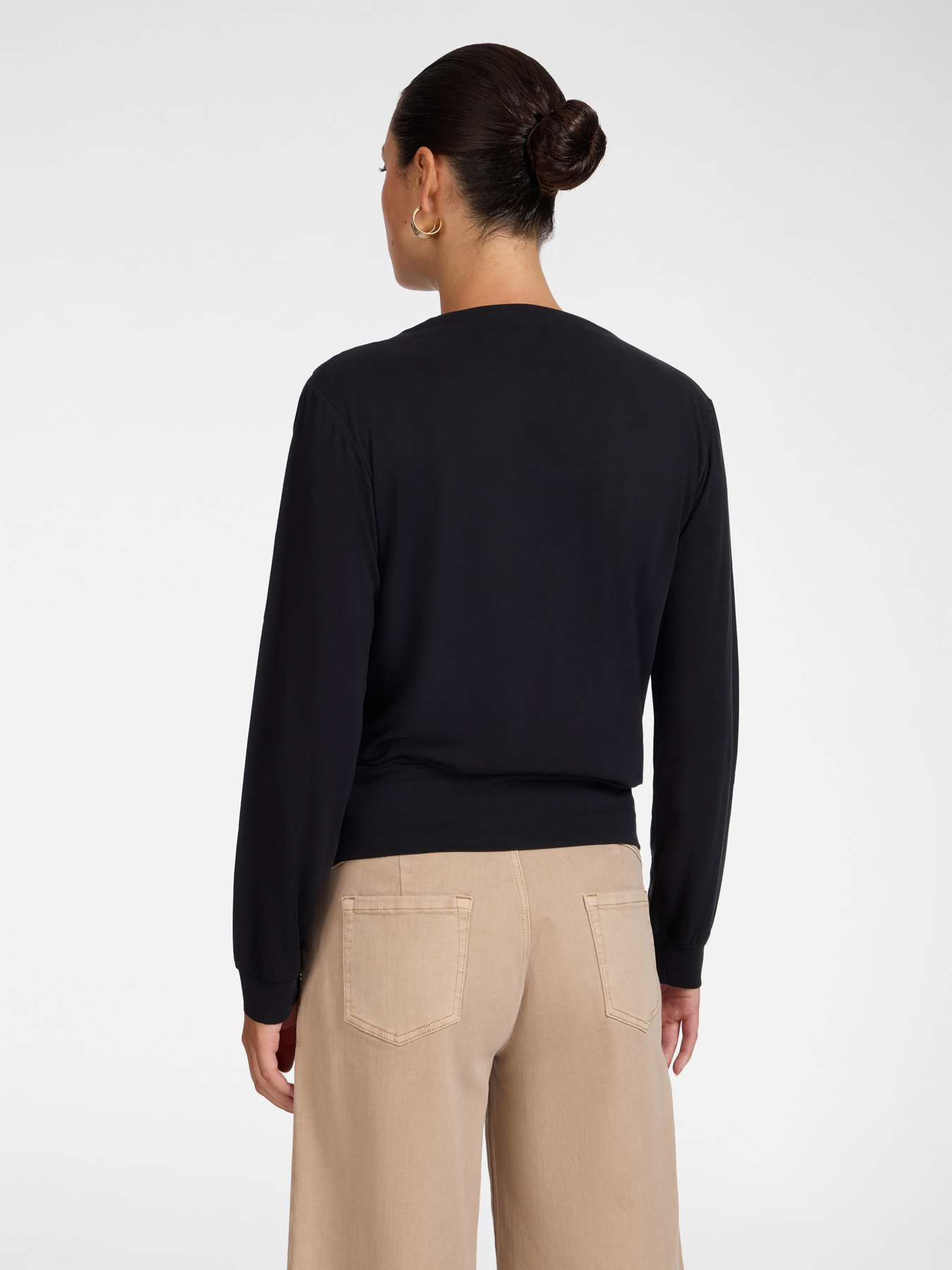 Modal-Mix-T-Shirt mit U-Boot-Ausschnitt image number 1