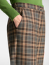Chequered fabric cropped trousers image number 3