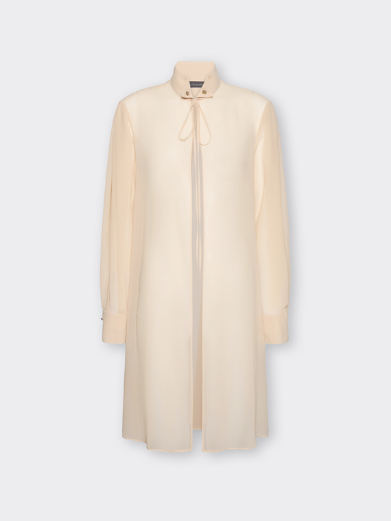 Camisa longa em georgette