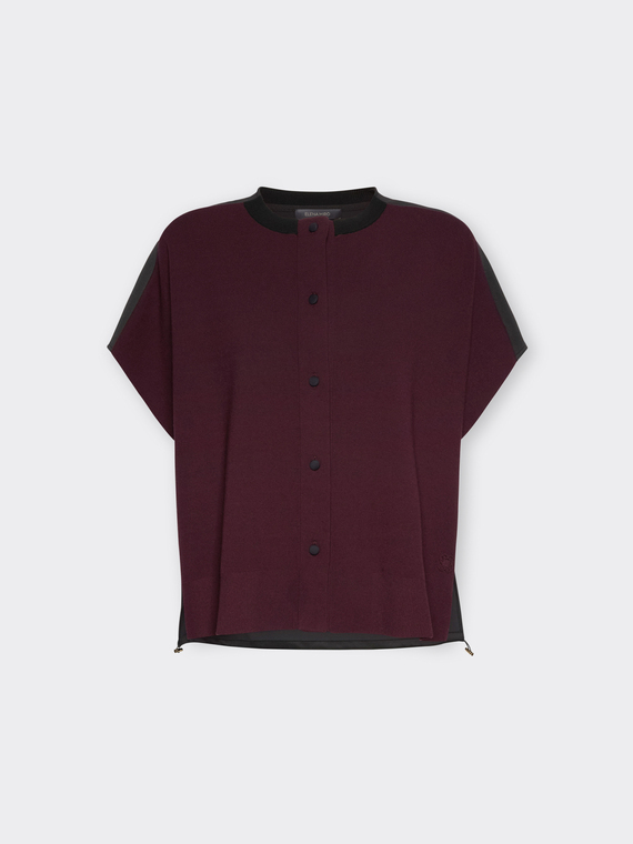 Zweifarbiger Boxy-Cardigan