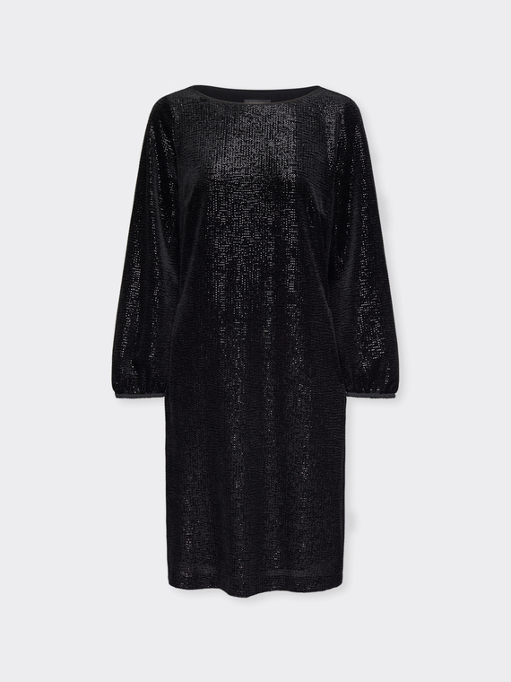 Robe en chenille lamin&eacute;e