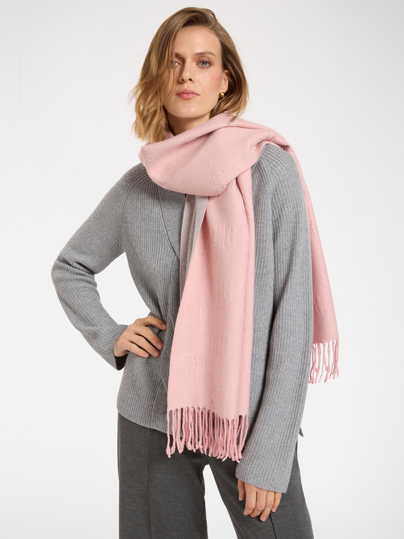 Sciarpa con logo embossed