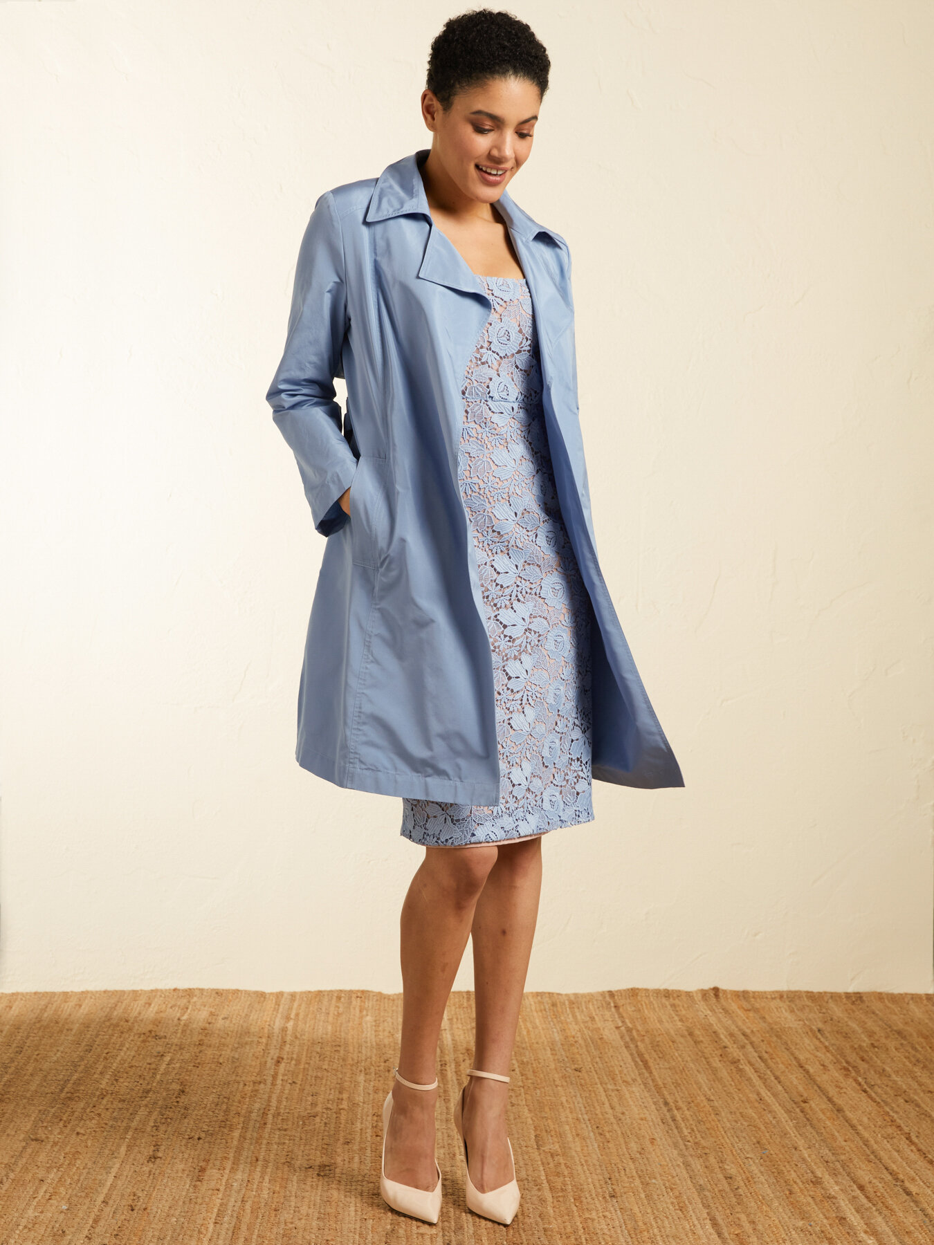 Trench in taffetas image number 3