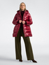 Long puffer jacket in shiny and matte nylon image number 2