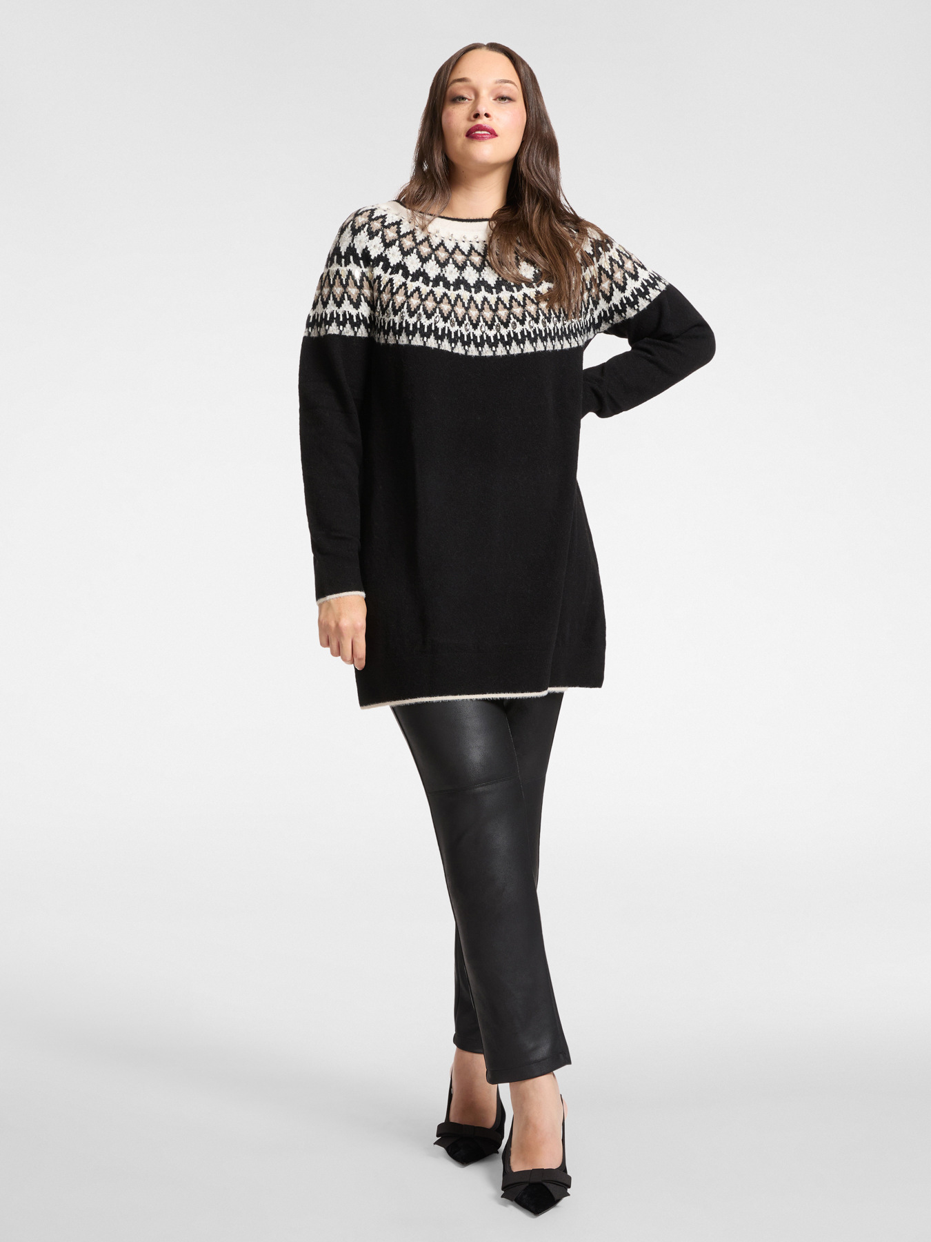 Su&eacute;ter "Fair Isle" bordado &agrave; m&atilde;o image number 2