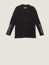 CARDIGAN WITH FAUX LEATHER DETAILS image number 4