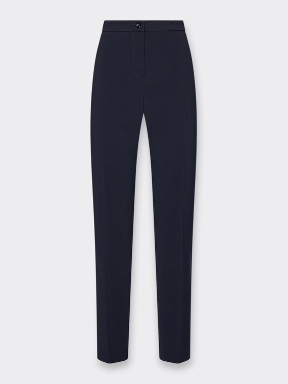 Slim-Hose aus Baumwoll-Cr&ecirc;pe-Mix