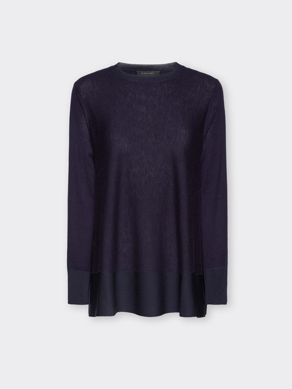 Pure wool crew neck sweater